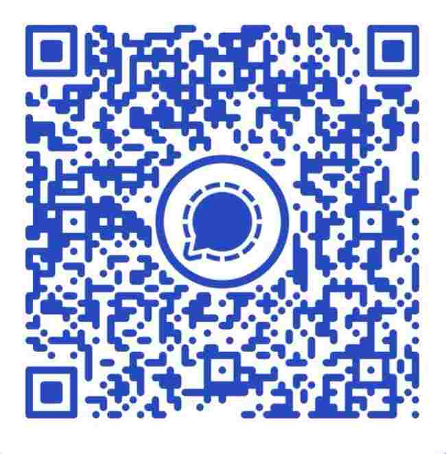 Scan to contact Bitcoin Shipping Labels support on Signal